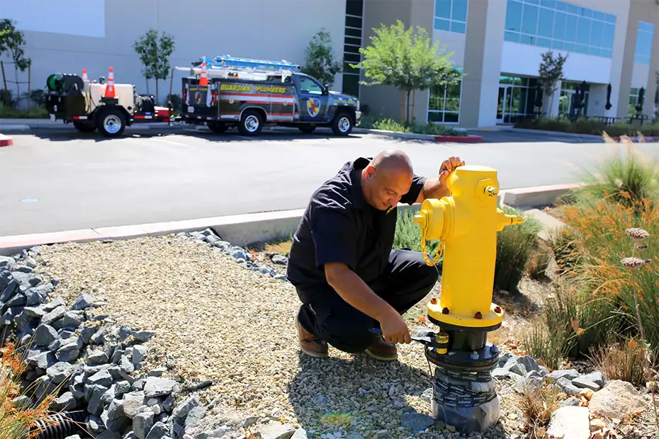 Guardian Plumbers provides commercial plumbing instillations and repairs on fire hydrants.